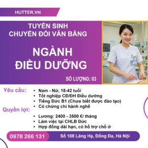 Chuyển đổi văn bằng điều dưỡng CHLB Đức - Du học nghề Hutter